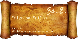 Zsigmond Emília névjegykártya